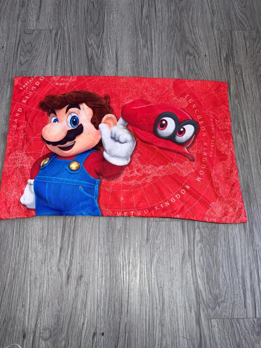 NINTENDO Super Mario Odyssey Red and Blue Character Pillowcase Standard